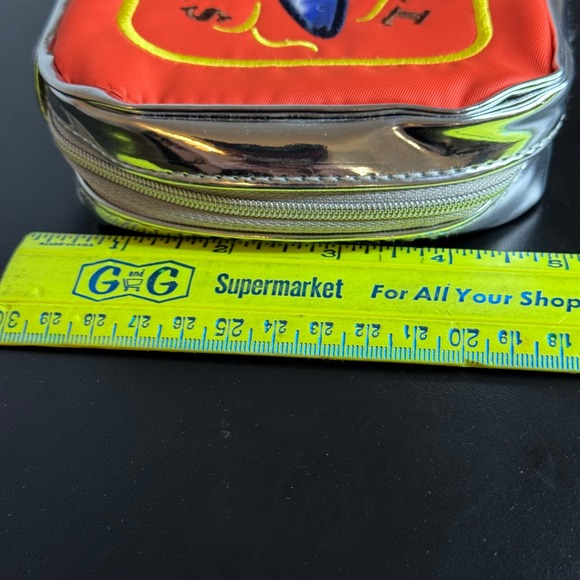 Viral Sardine Can Shiny Bag Embroidered Textured Cosmetic Pouch‎ Funky Unique - Picture 4 of 15